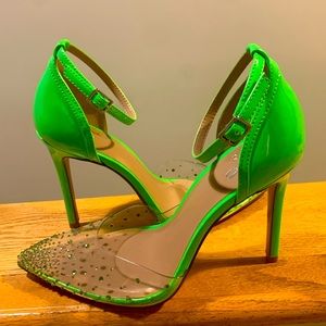 Neon green heels
